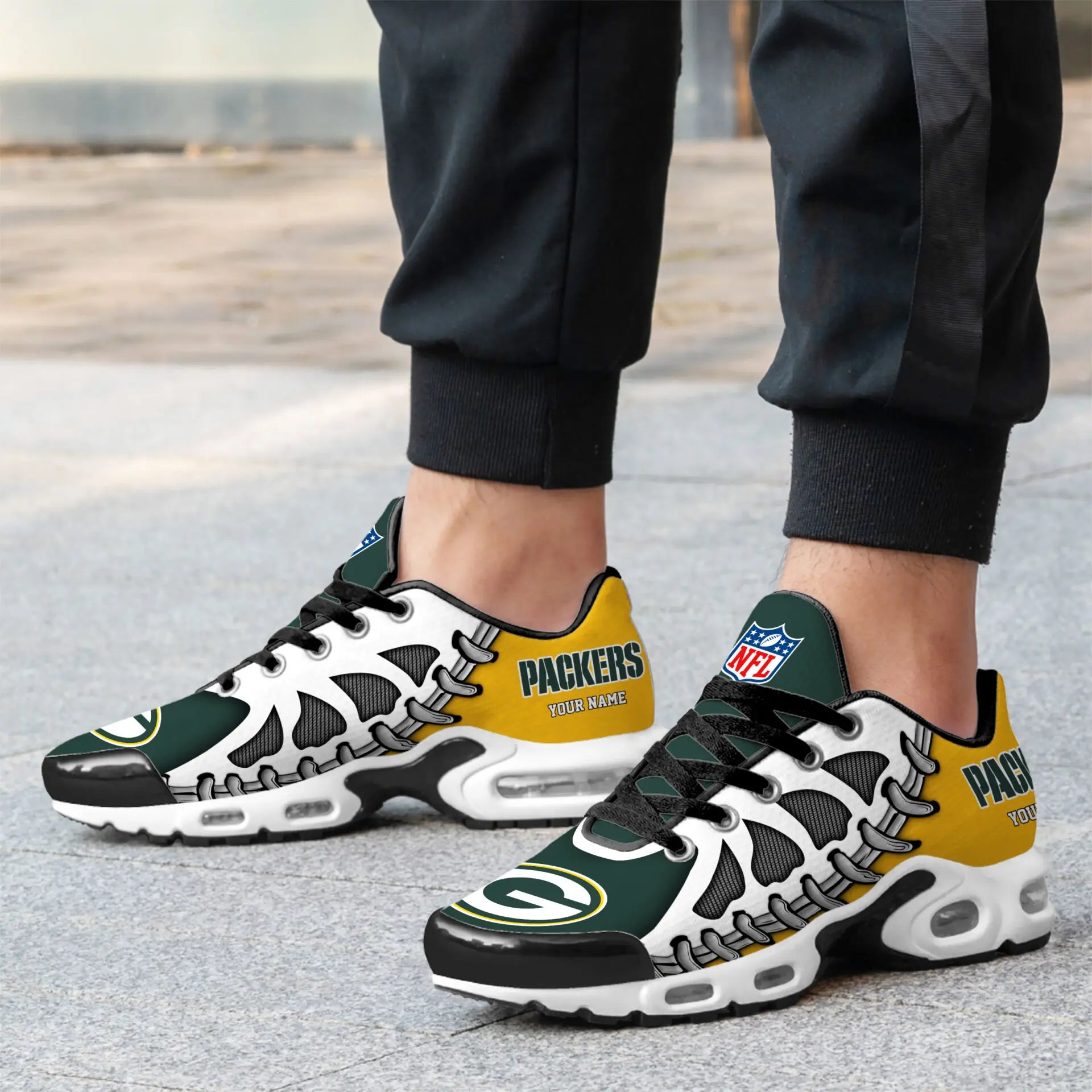 Green Bay Packers | Premium NFL Custom Air Max Shoes for Fans NY – HuddleStyle.com - Image 3