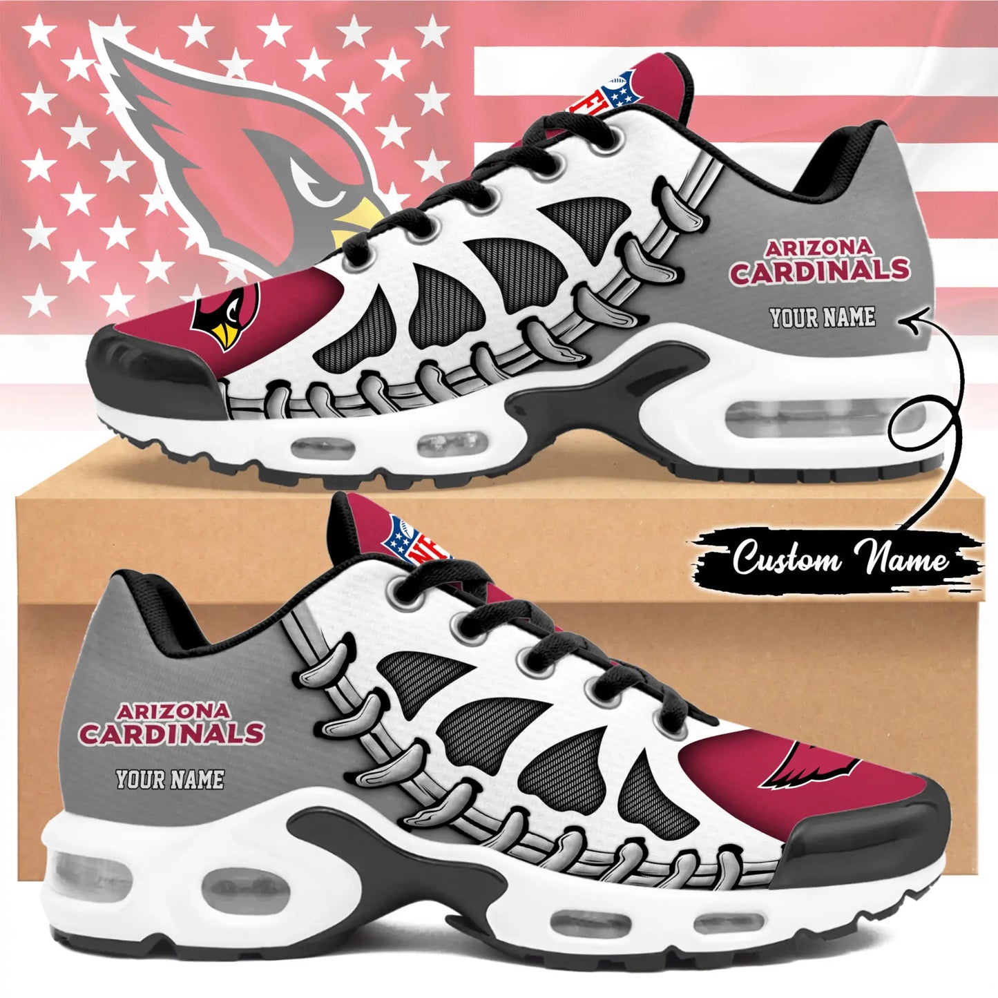 Arizona Cardinals | Premium NFL Custom Air Max Shoes for Fans NY – HuddleStyle.com - Main
