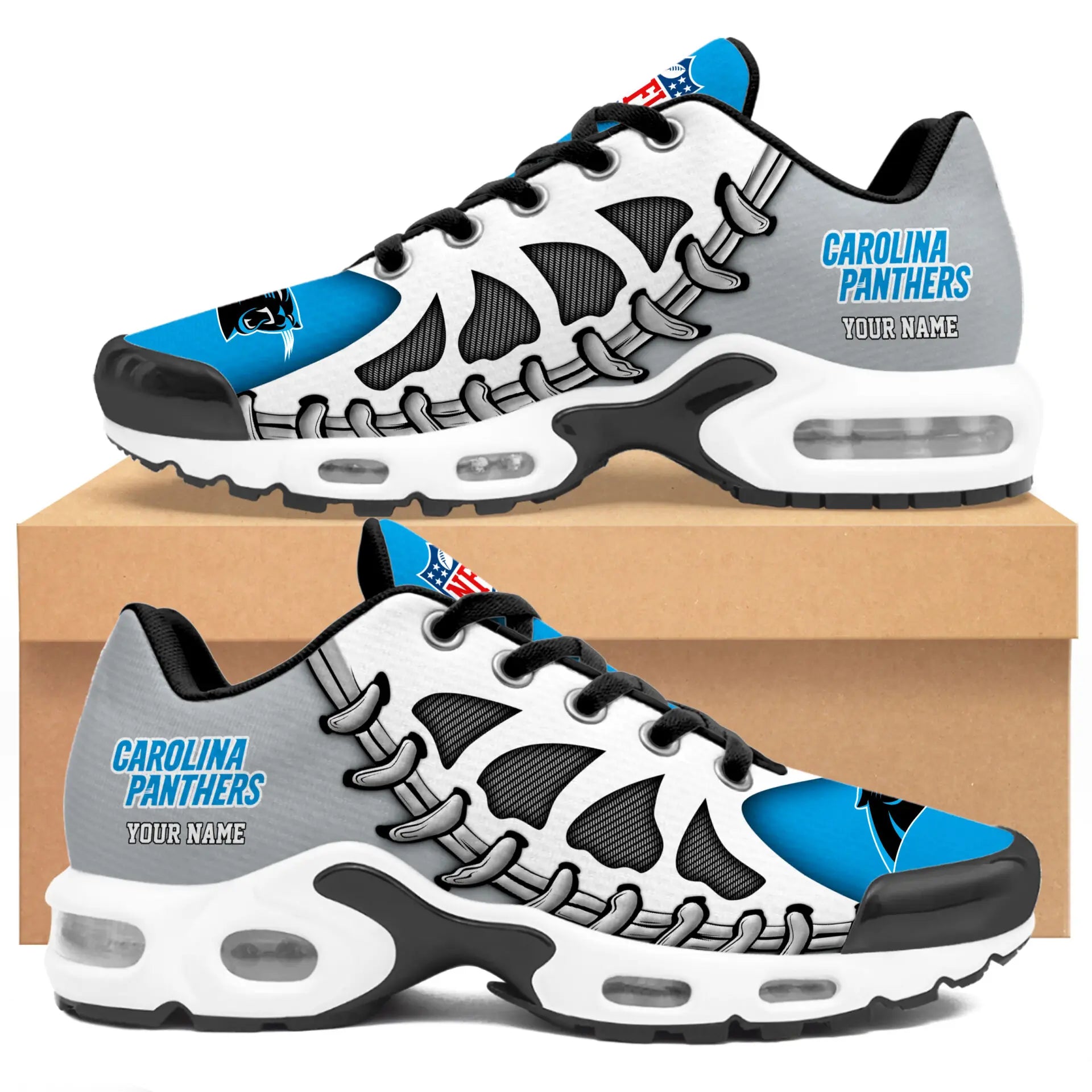 Carolina Panthers | Premium NFL Custom Air Max Shoes for Fans NY – HuddleStyle.com - Image 4