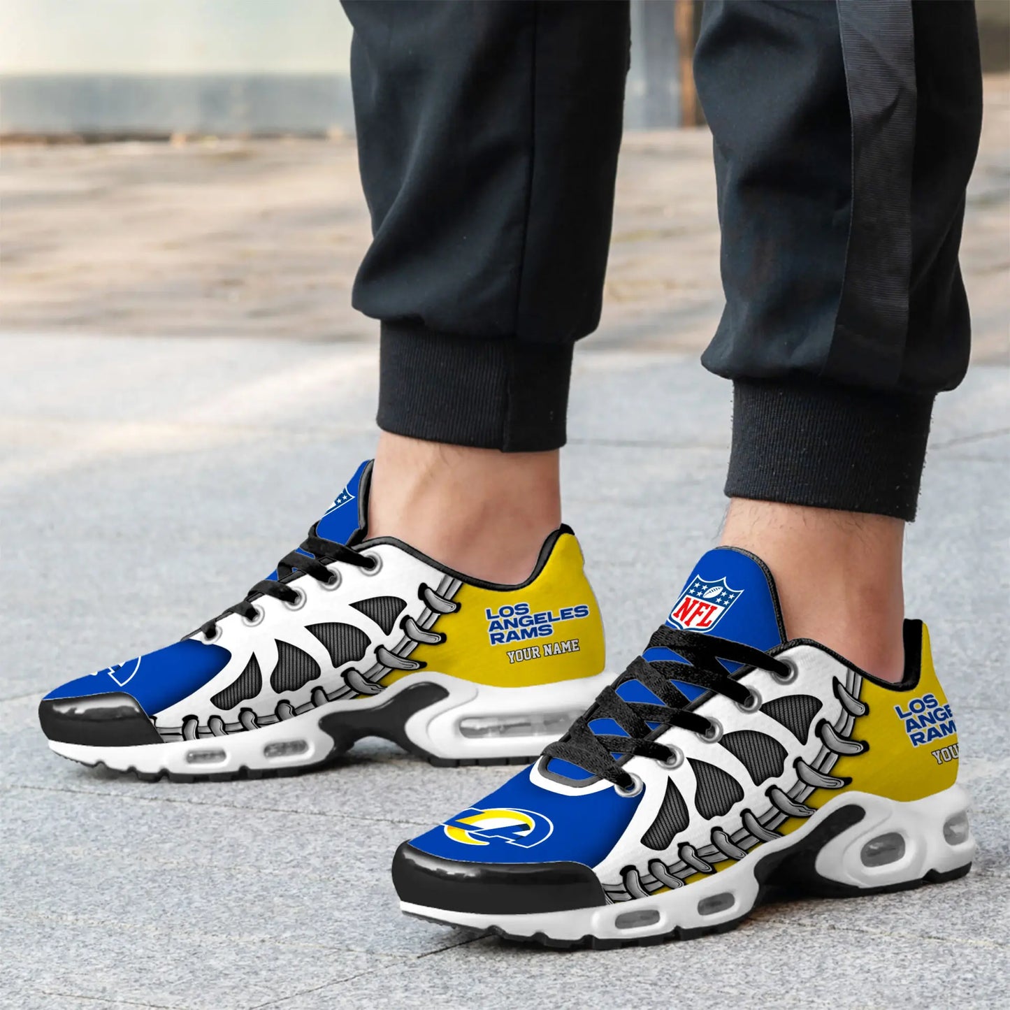 Los Angeles Rams | Premium NFL Custom Air Max Shoes for Fans NY – HuddleStyle.com - Image 3