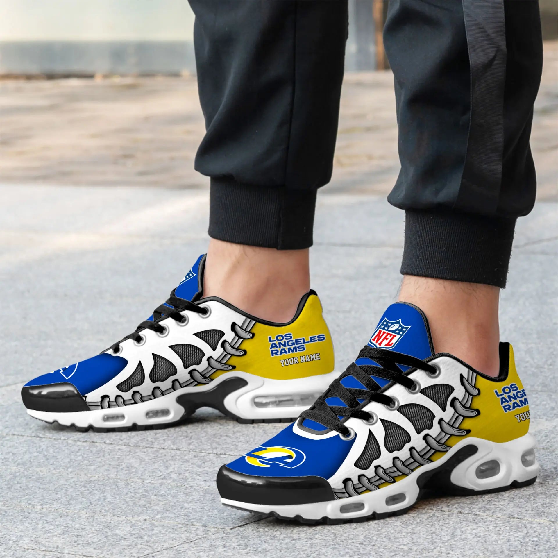 Los Angeles Rams | Premium NFL Custom Air Max Shoes for Fans NY – HuddleStyle.com - Image 3