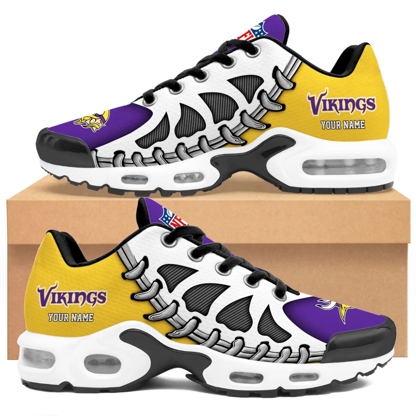 Minnesota Vikings | Premium NFL Custom Air Max Shoes for Fans NY – HuddleStyle.com - Image 3
