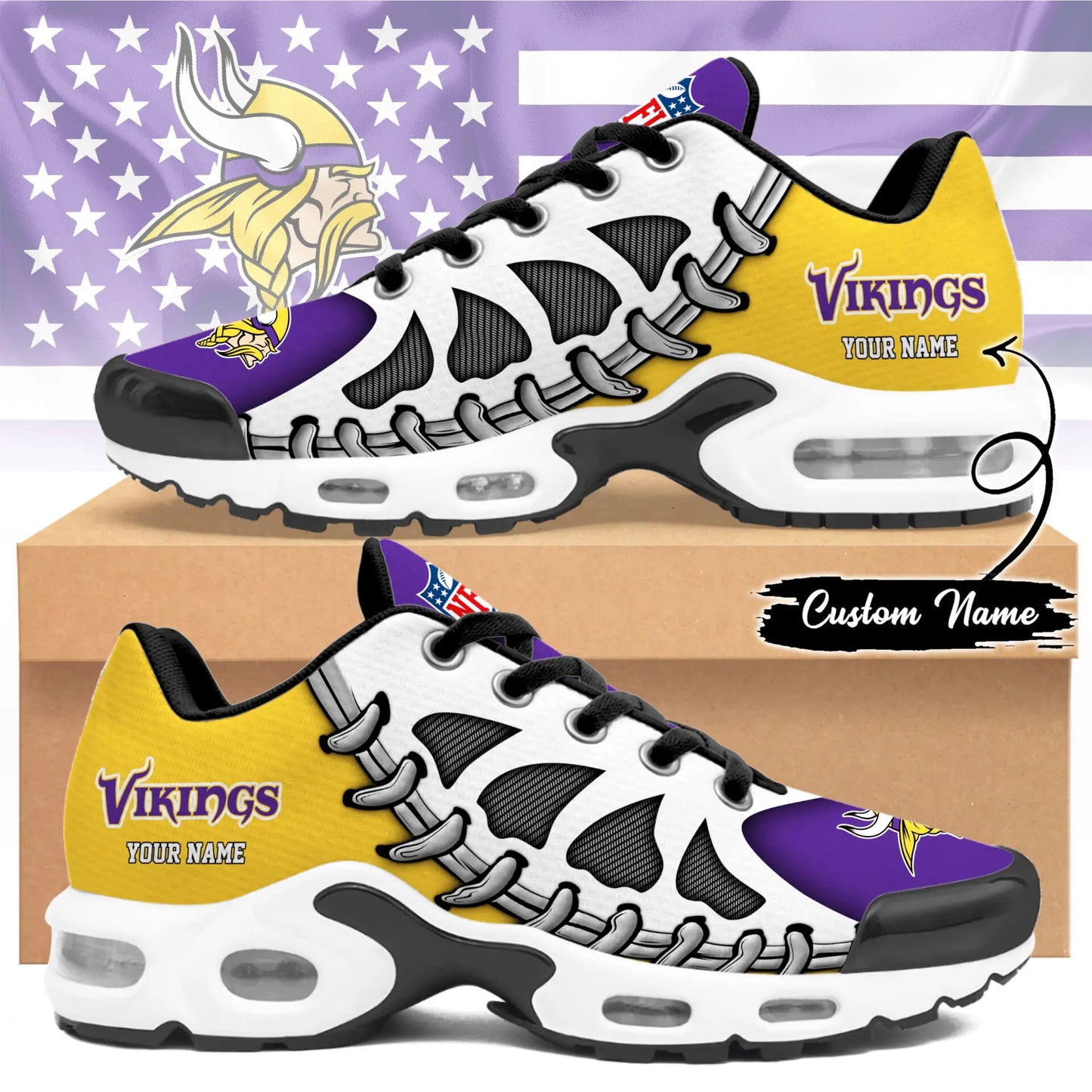 Minnesota Vikings | Premium NFL Custom Air Max Shoes for Fans NY – HuddleStyle.com - Main