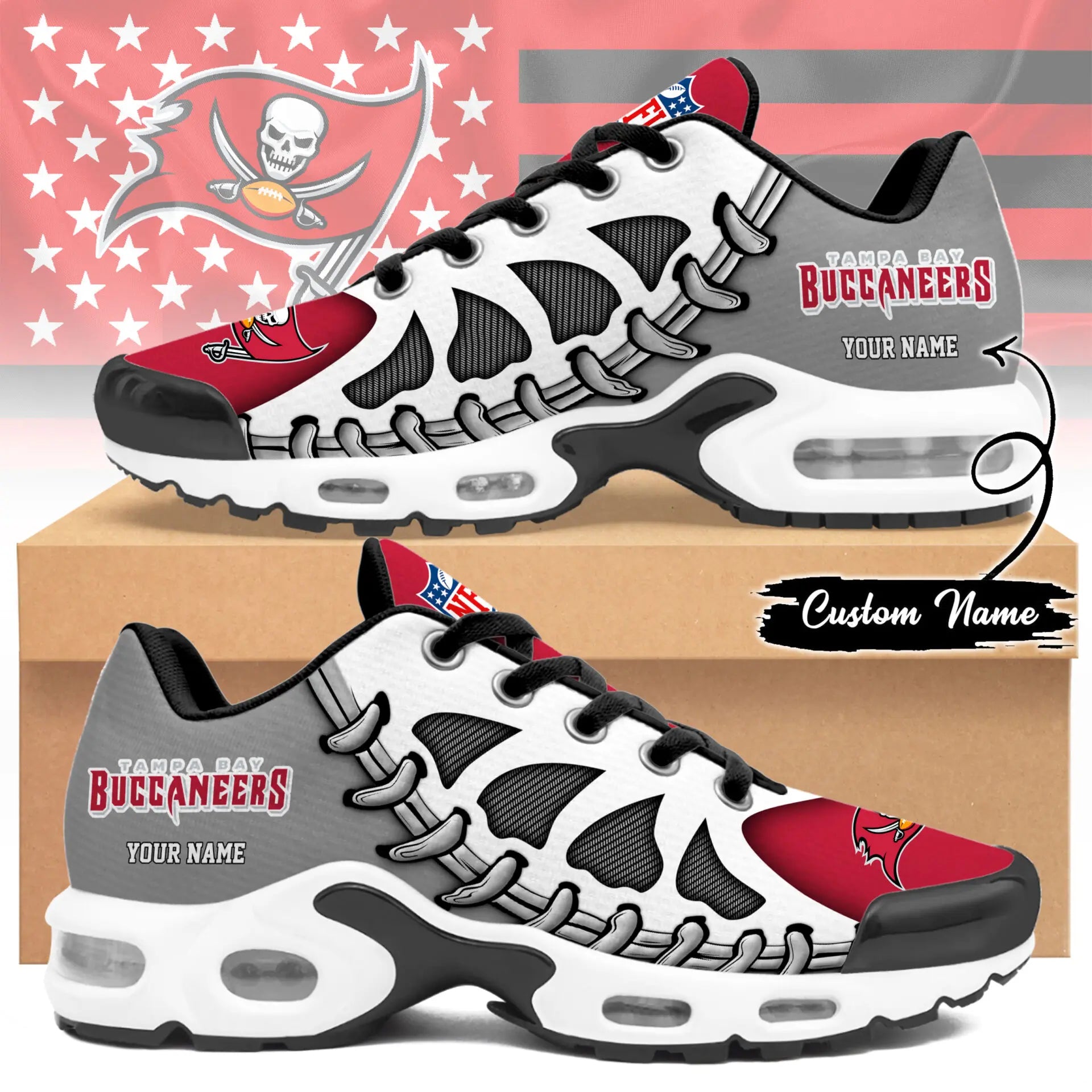 Tampa Bay Buccaneers | Premium NFL Custom Air Max Shoes for Fans NY – HuddleStyle.com - Main