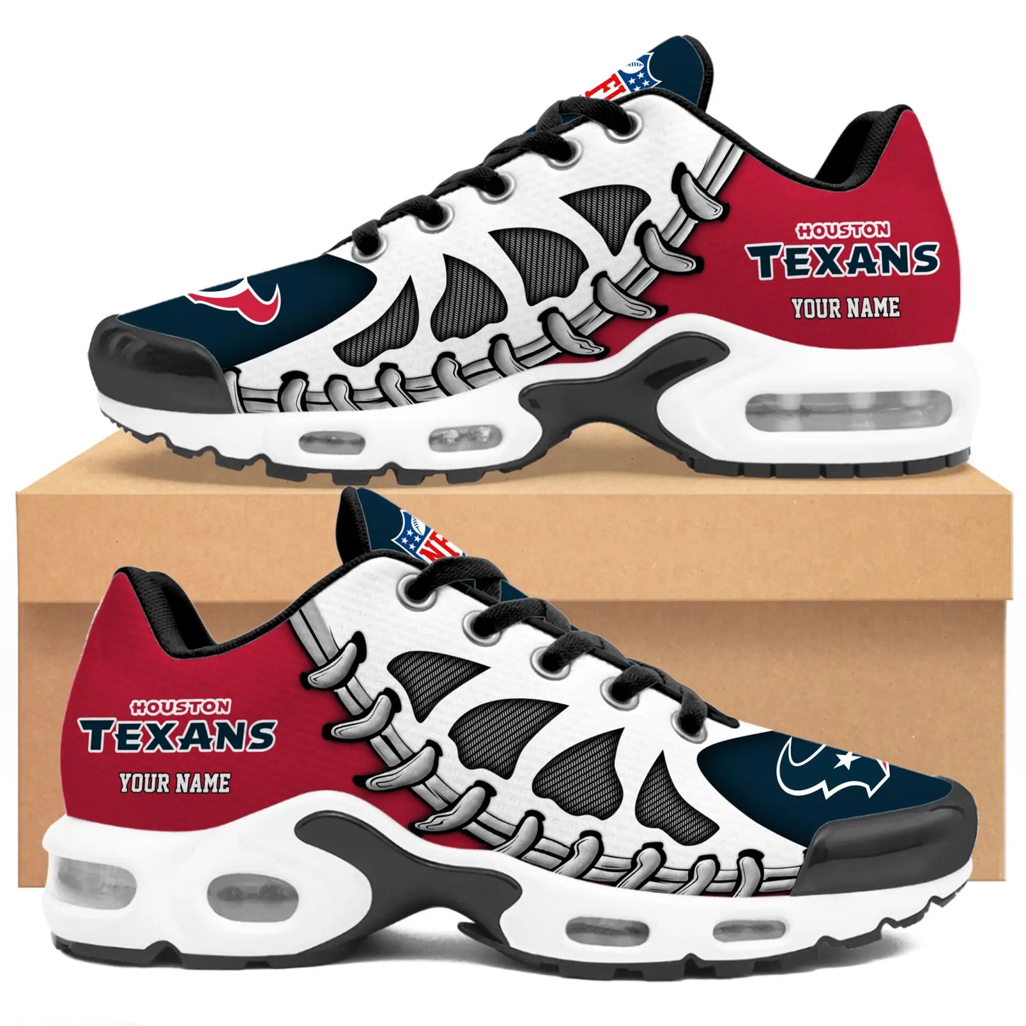 Houston Texans | Premium NFL Custom Air Max Shoes for Fans NY – HuddleStyle.com - Image 4