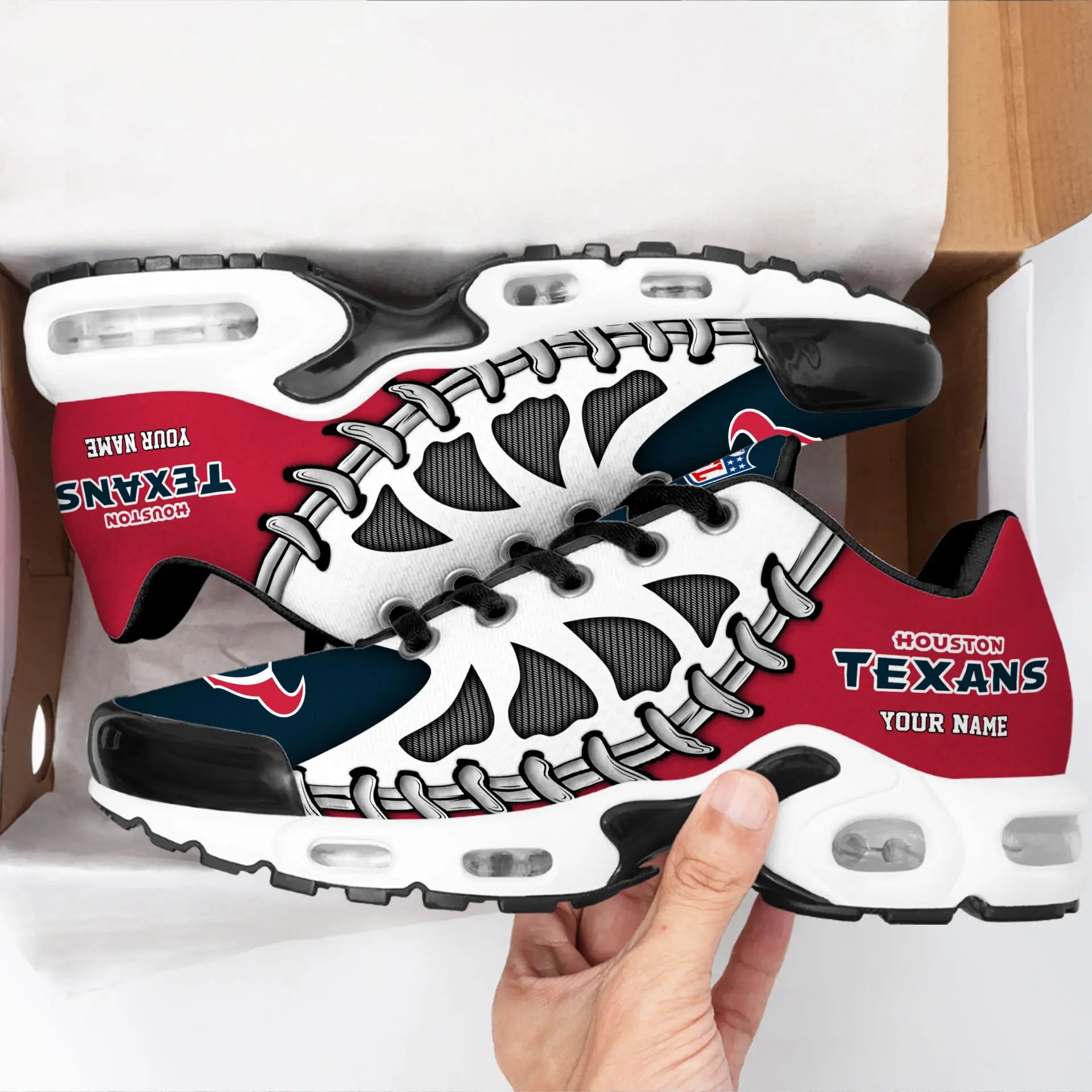 Houston Texans | Premium NFL Custom Air Max Shoes for Fans NY – HuddleStyle.com - Image 2