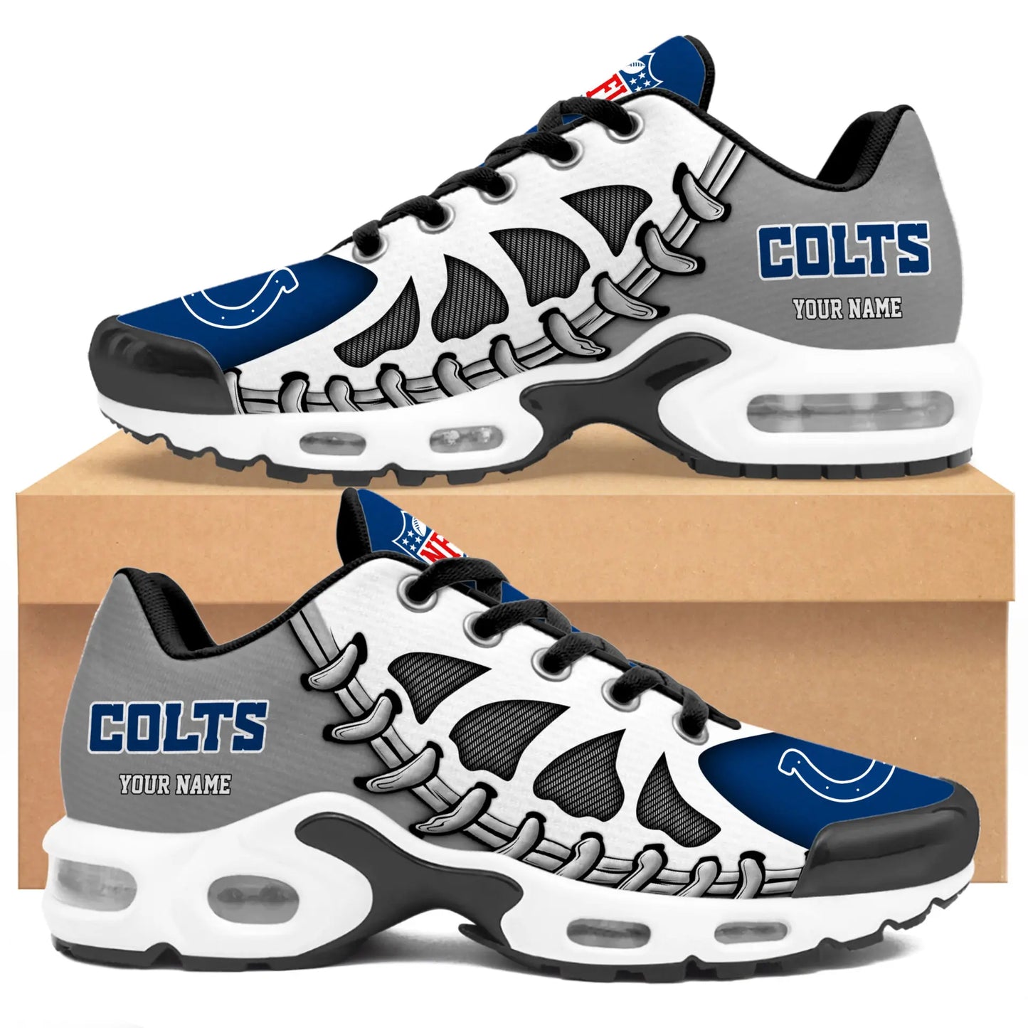 Indianapolis Colts | Premium NFL Custom Air Max Shoes for Fans NY – HuddleStyle.com - Image 4