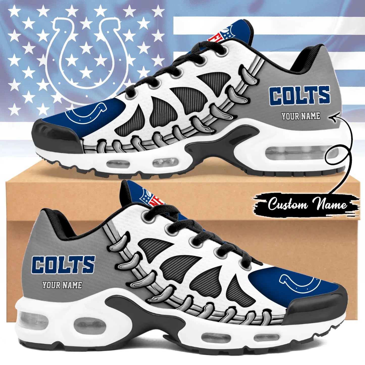 Indianapolis Colts | Premium NFL Custom Air Max Shoes for Fans NY – HuddleStyle.com - Main