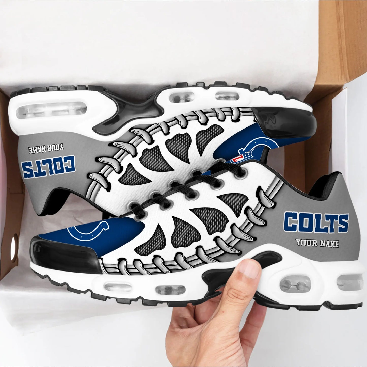 Indianapolis Colts | Premium NFL Custom Air Max Shoes for Fans NY – HuddleStyle.com - Image 2
