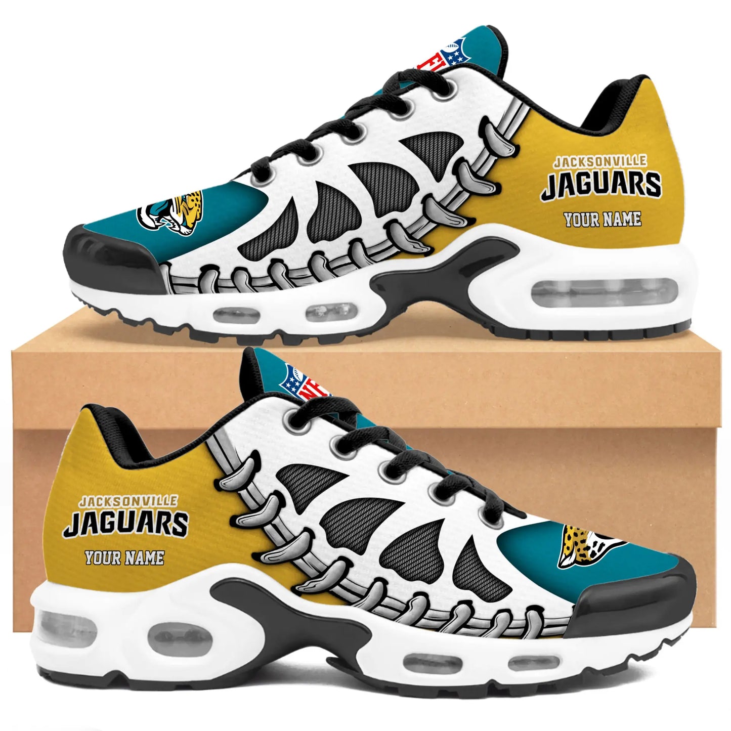 Jacksonville Jaguars | Premium NFL Custom Air Max Shoes for Fans NY – HuddleStyle.com - Image 4