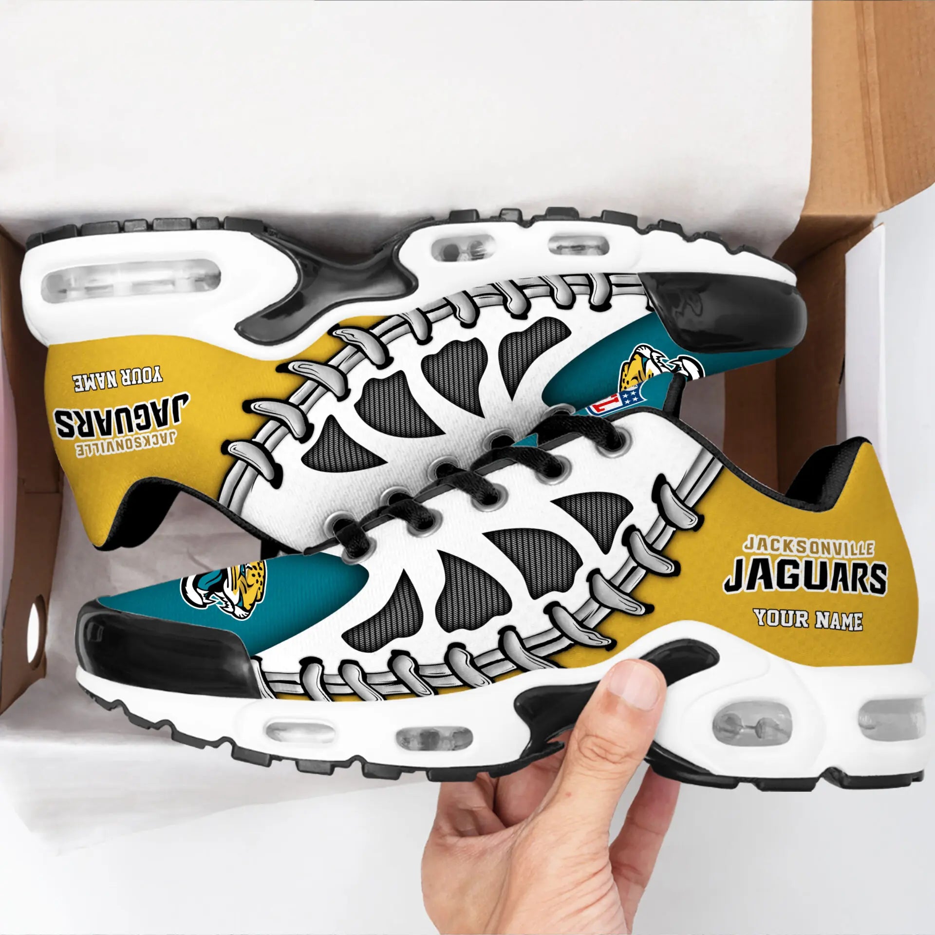 Jacksonville Jaguars | Premium NFL Custom Air Max Shoes for Fans NY – HuddleStyle.com - Image 2