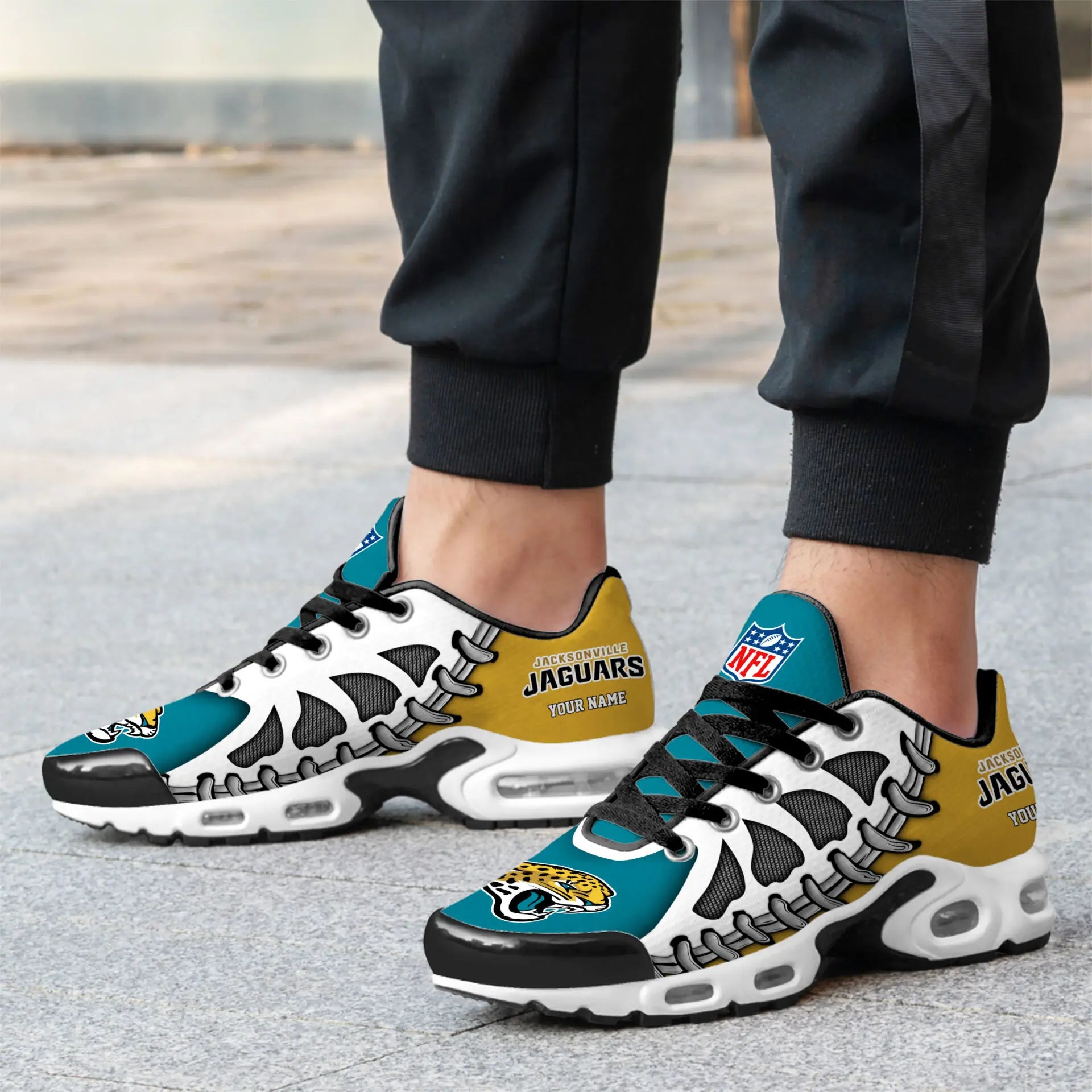Jacksonville Jaguars | Premium NFL Custom Air Max Shoes for Fans NY – HuddleStyle.com - Image 3