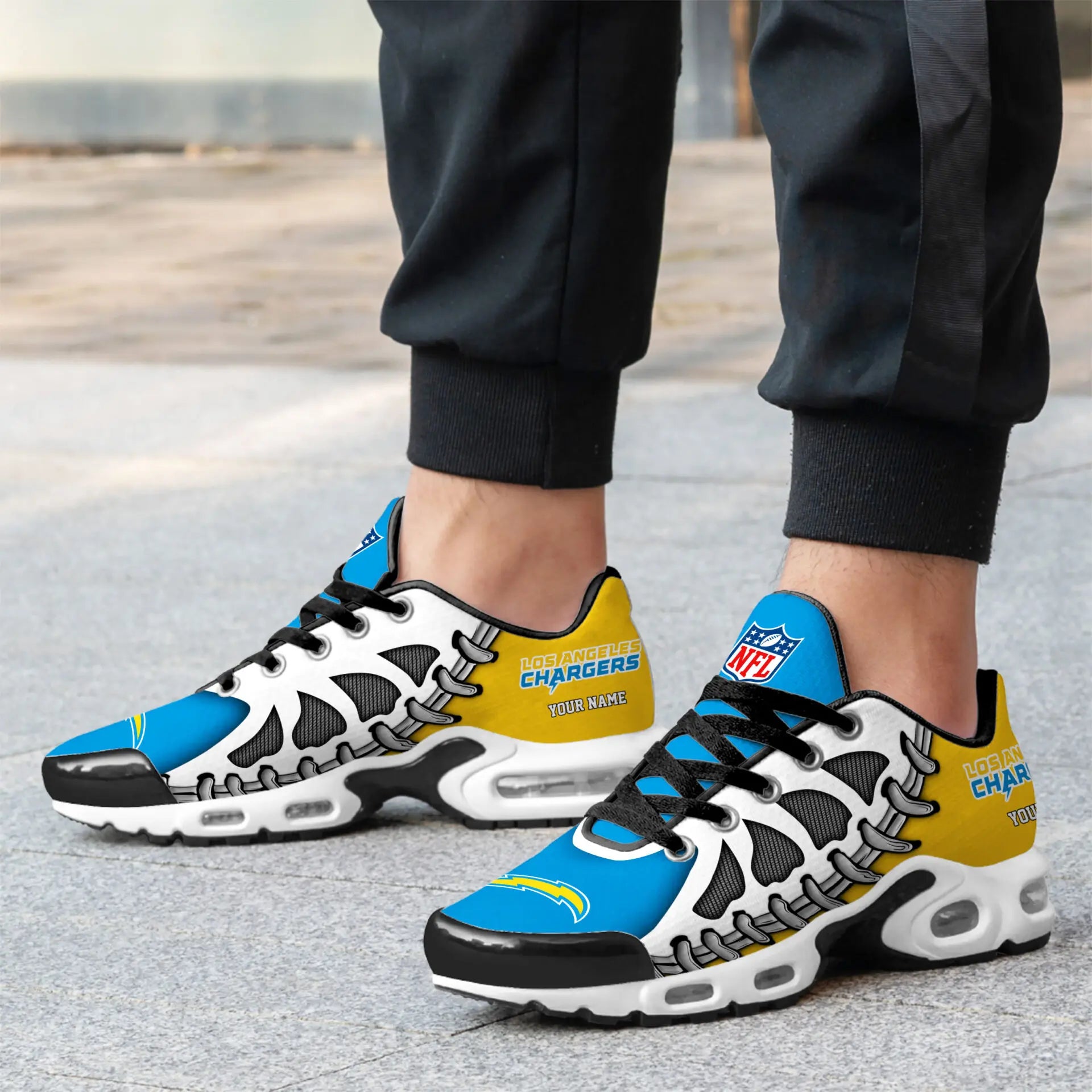 Los Angeles Chargers | Premium NFL Custom Air Max Shoes for Fans NY – HuddleStyle.com - Image 3