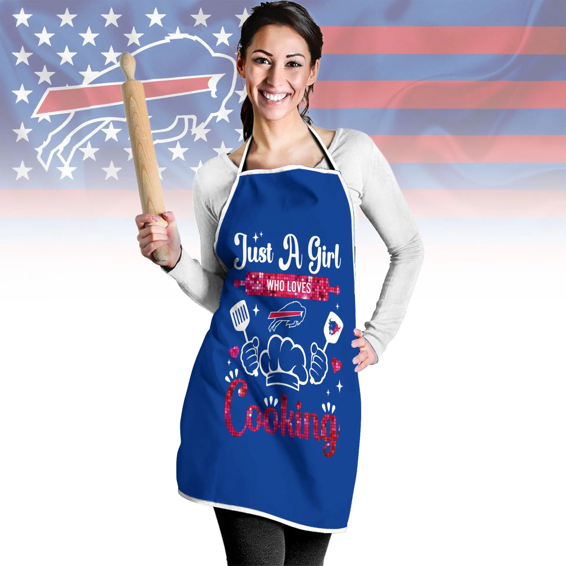Buffalo Bills | Premium NFL Cooking Queen Apron NY – HuddleStyle.com - Main