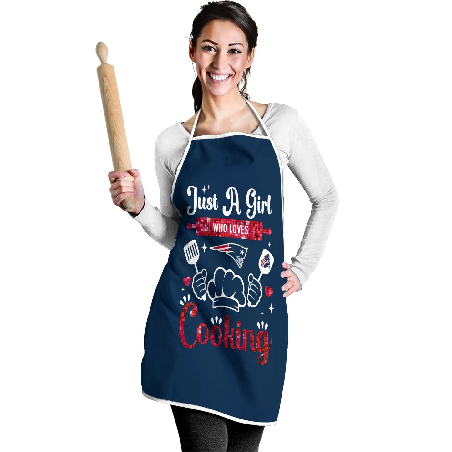 New England Patriots | Premium NFL Cooking Queen Apron NY – HuddleStyle.com - Image 2