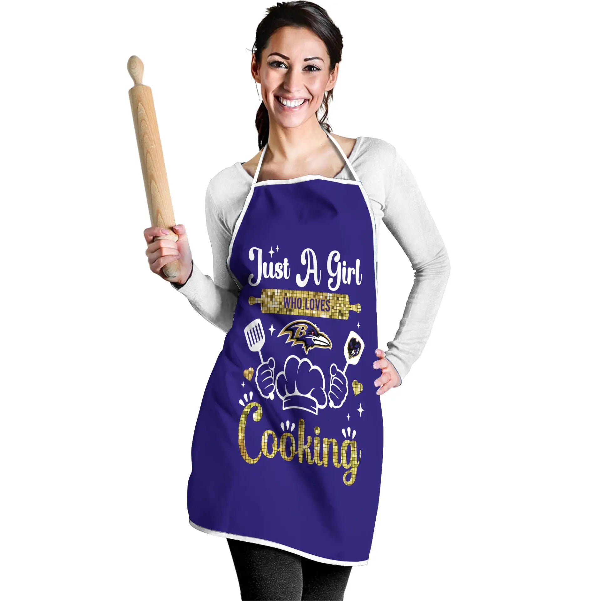 Baltimore Ravens | Premium NFL Cooking Queen Apron NY – HuddleStyle.com - Image 2