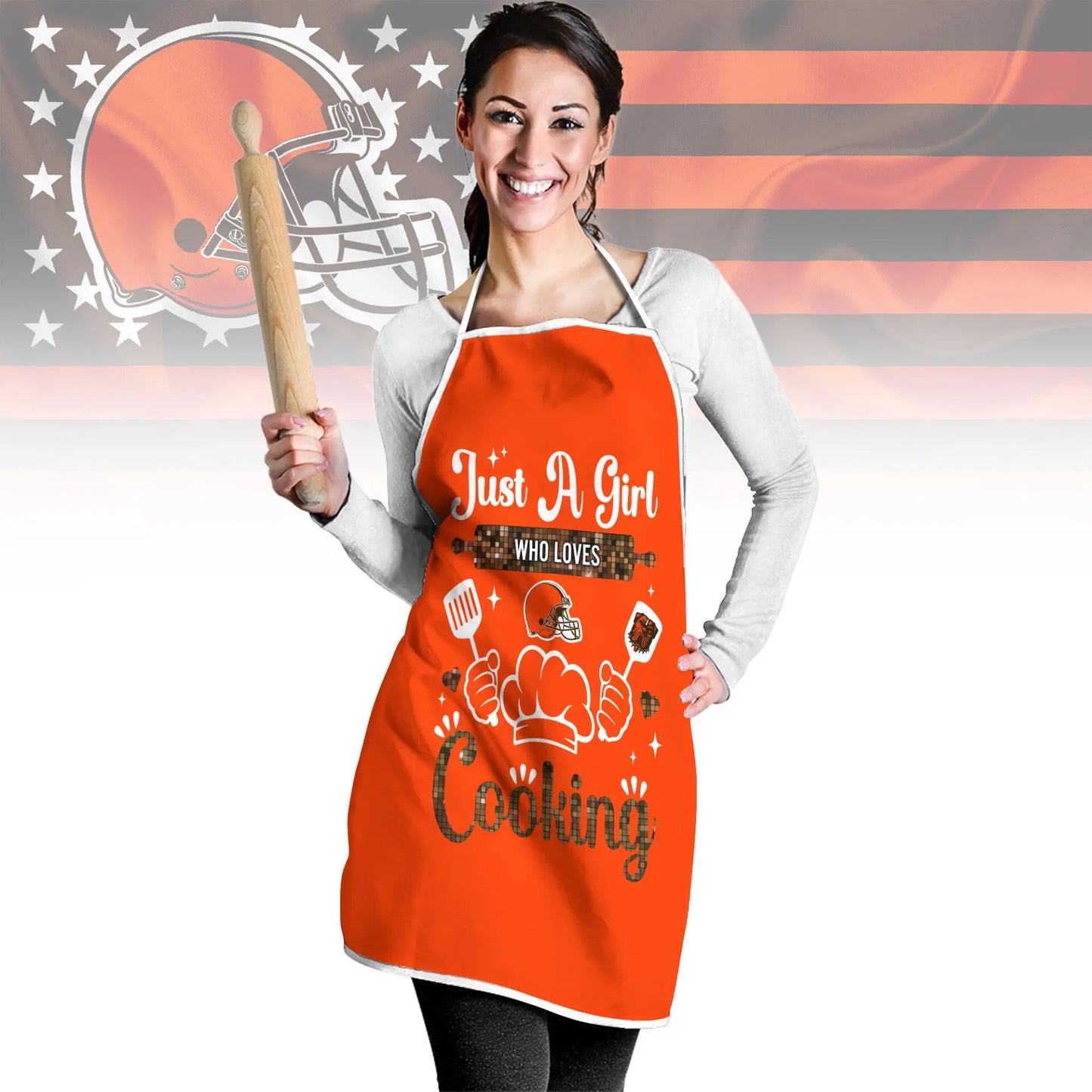 Cleveland Browns | Premium NFL Cooking Queen Apron NY – HuddleStyle.com - Main