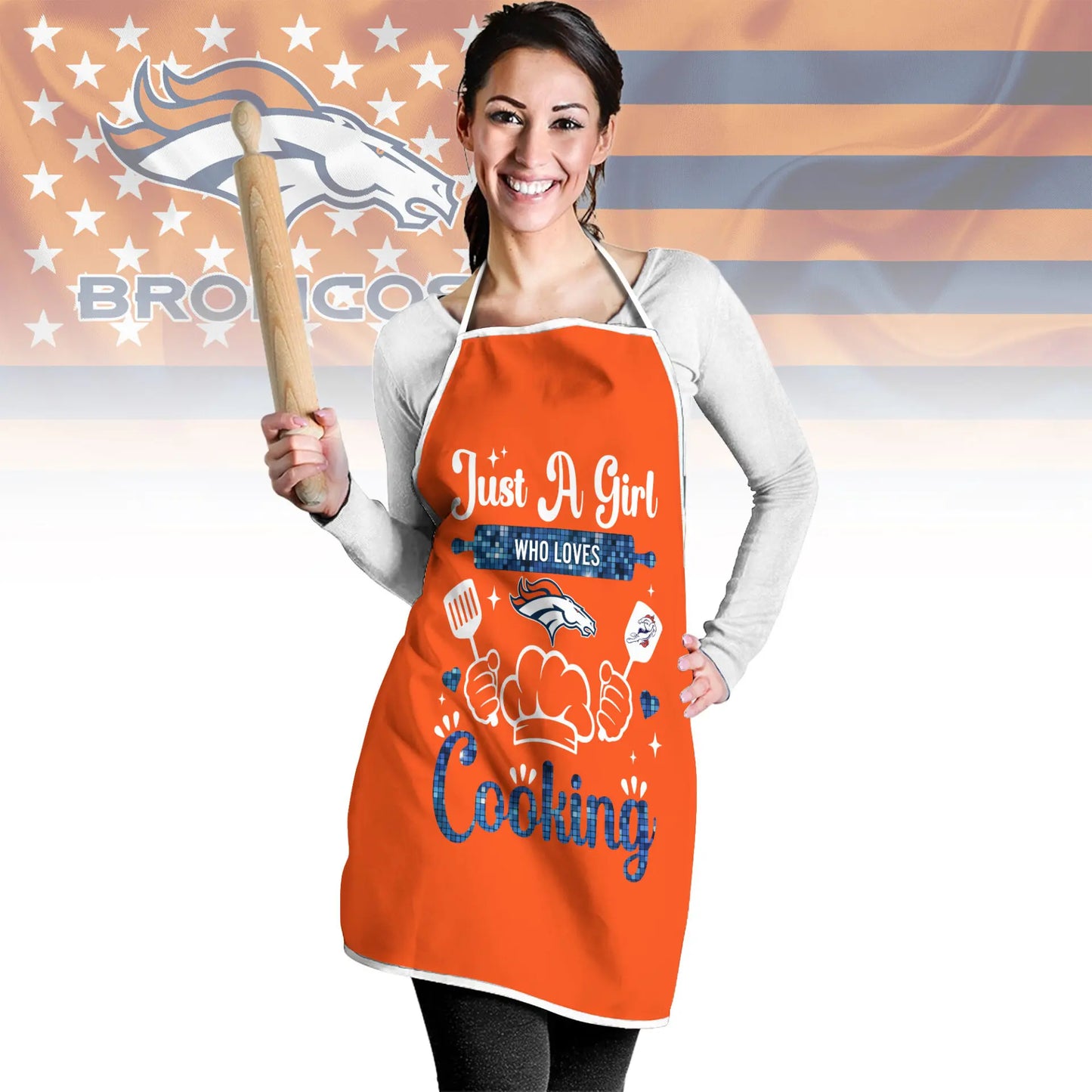 Denver Broncos | Premium NFL Cooking Queen Apron NY – HuddleStyle.com - Main