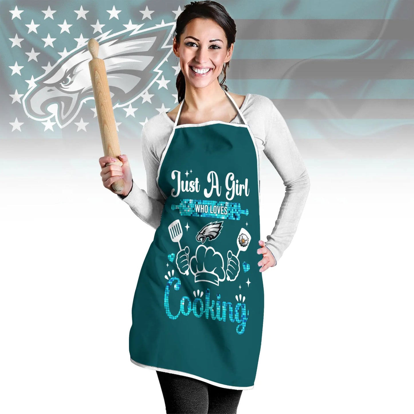 Philadelphia Eagles | Premium NFL Cooking Queen Apron NY – HuddleStyle.com - Main