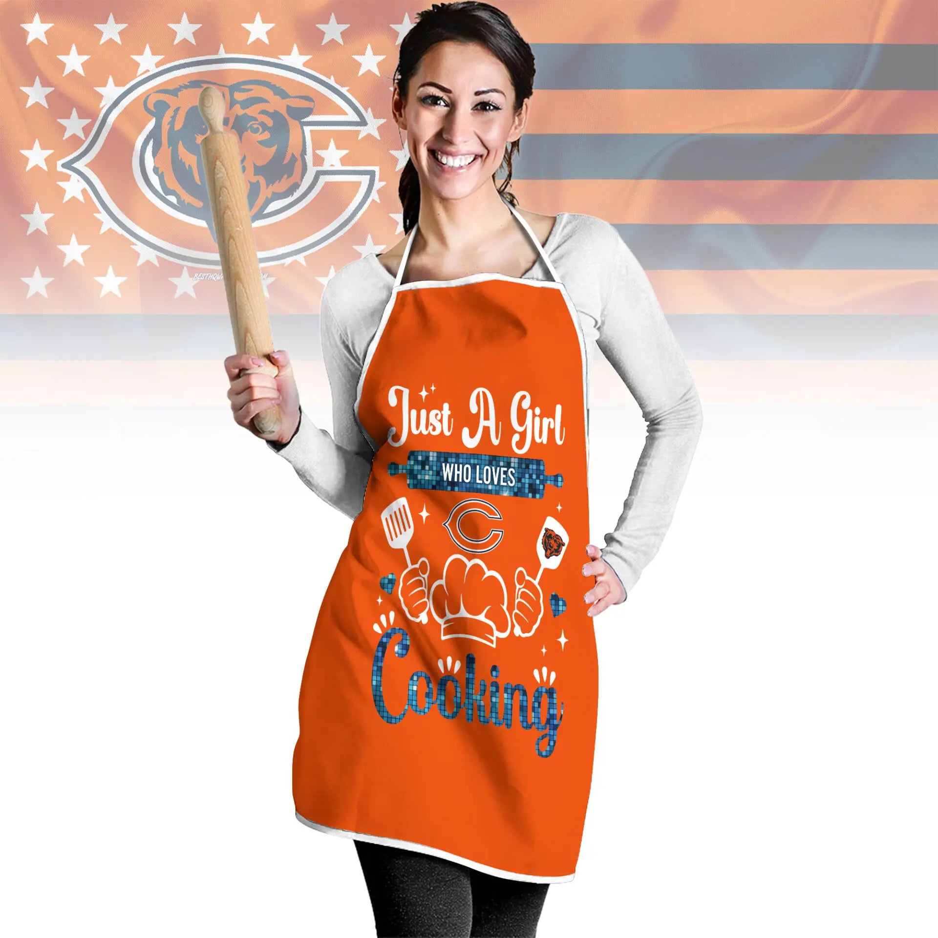 Chicago Bears | Premium NFL Cooking Queen Apron NY – HuddleStyle.com - Main