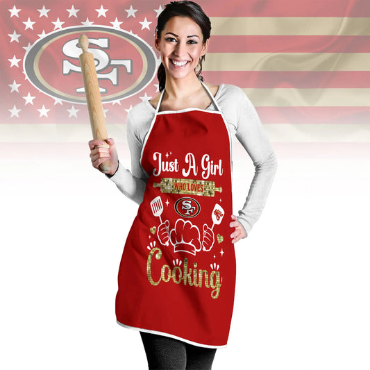 San Francisco 49ers | Premium NFL Cooking Queen Apron NY – HuddleStyle.com - Main