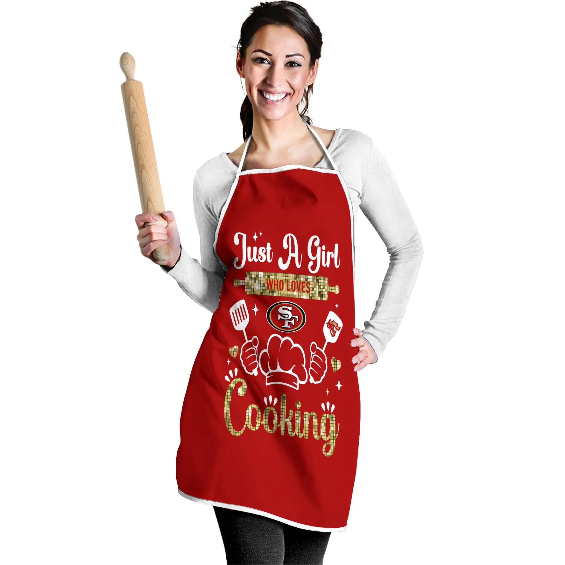 San Francisco 49ers | Premium NFL Cooking Queen Apron NY – HuddleStyle.com - Image 2