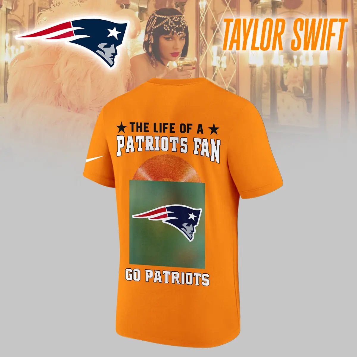 New England Patriots | Premium NFL x Taylor Swift 3D Shirt HI – HuddleStyle.com - Image 2