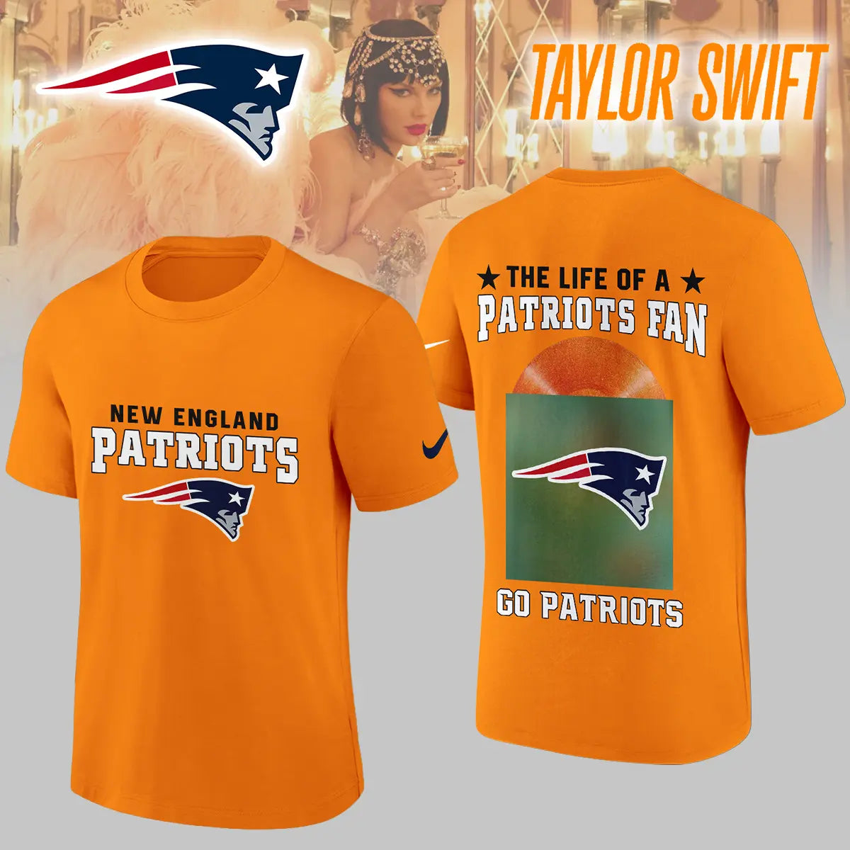 New England Patriots | Premium NFL x Taylor Swift 3D Shirt HI – HuddleStyle.com - Image 6