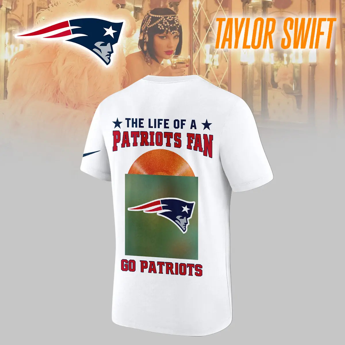 New England Patriots | Premium NFL x Taylor Swift 3D Shirt HI – HuddleStyle.com - Image 4