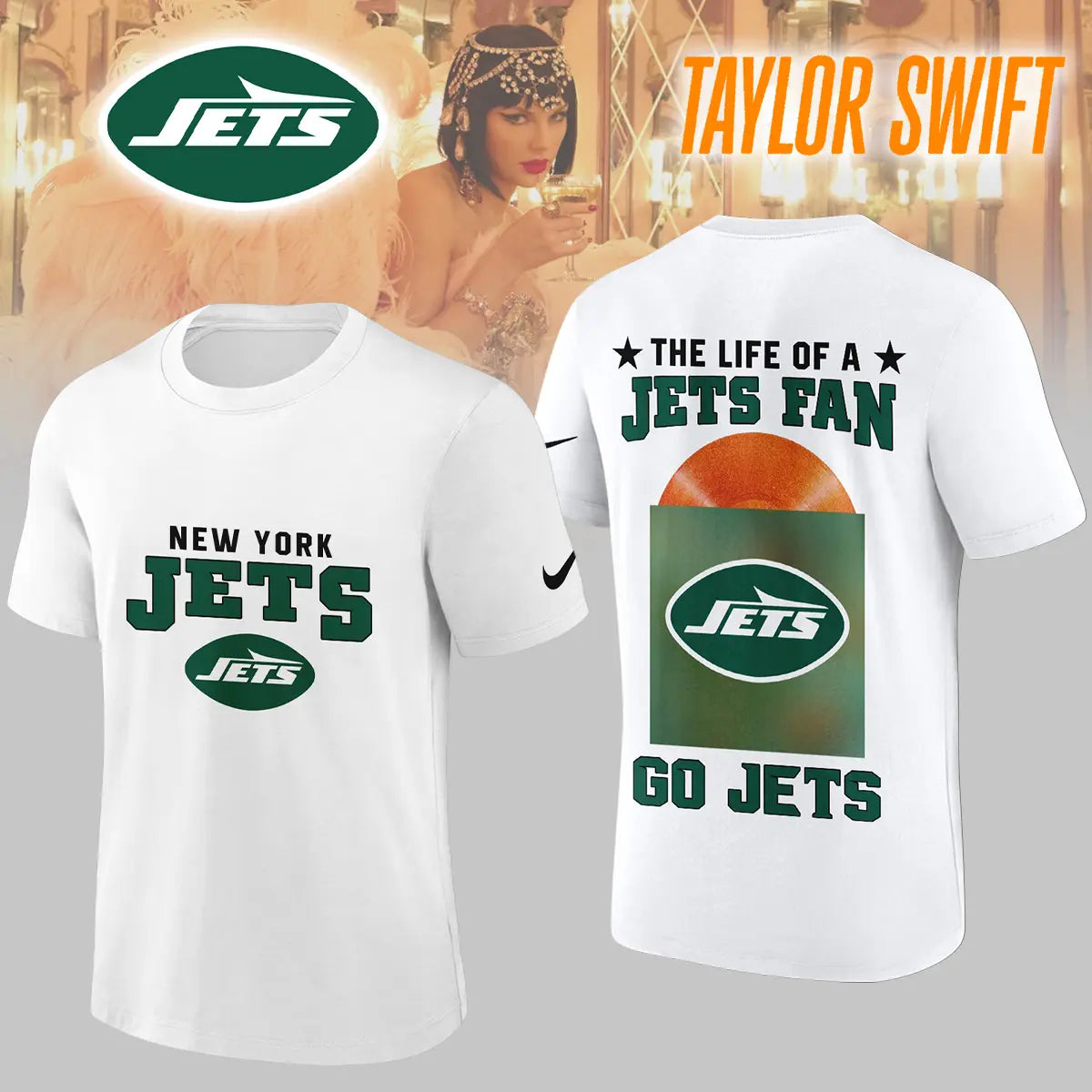 New York Jets | Premium NFL x Taylor Swift 3D Shirt HI – HuddleStyle.com - Image 2