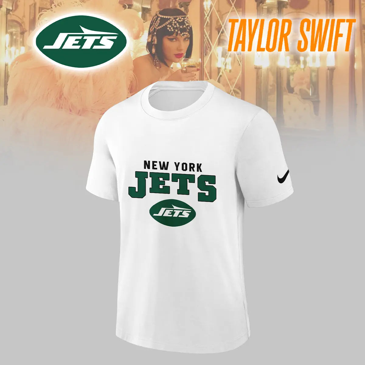 New York Jets | Premium NFL x Taylor Swift 3D Shirt HI – HuddleStyle.com - Image 3