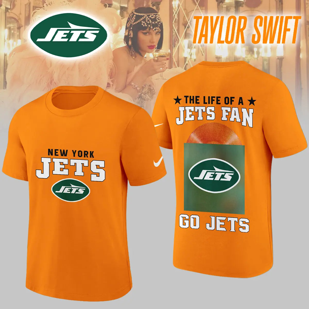 New York Jets | Premium NFL x Taylor Swift 3D Shirt HI – HuddleStyle.com - Image 4