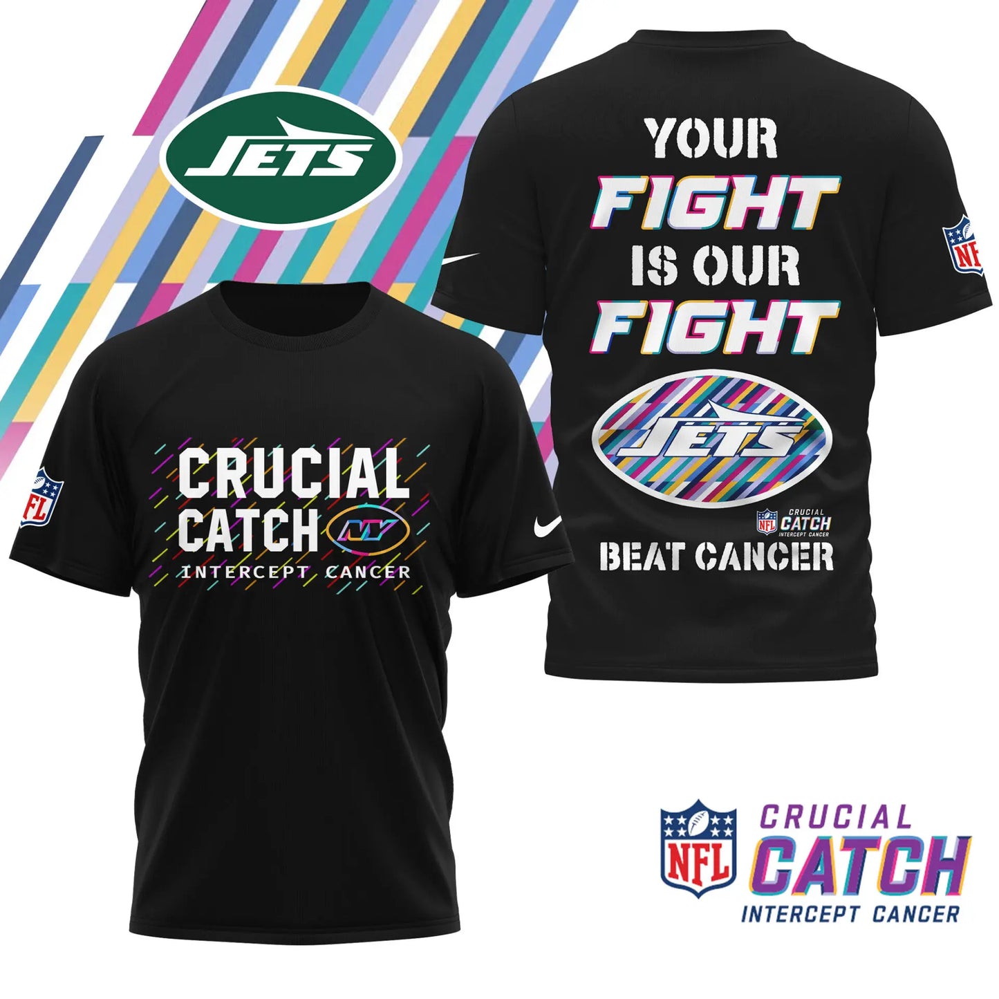 New York Jets | Premium NFL Crucial Catch 3D Shirt HI – HuddleStyle.com - Main