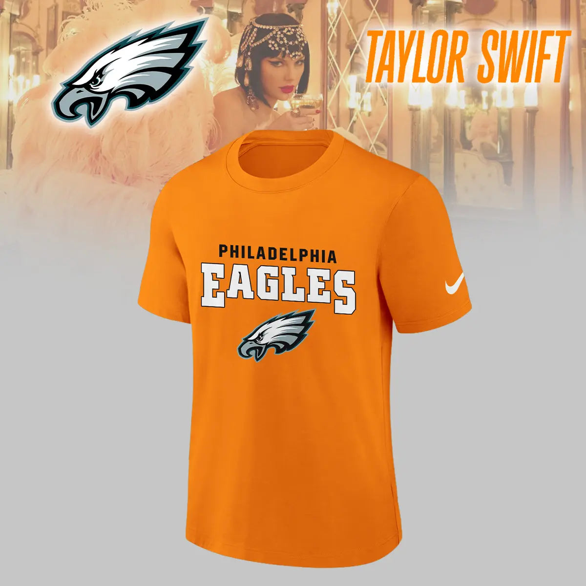 Philadelphia Eagles | Premium NFL x Taylor Swift 3D Shirt HI – HuddleStyle.com - Image 3