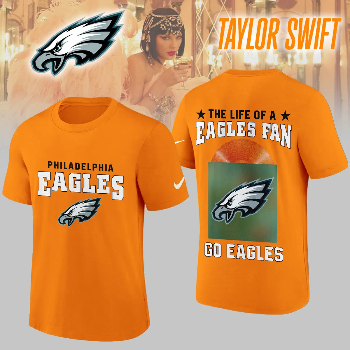 Philadelphia Eagles | Premium NFL x Taylor Swift 3D Shirt HI – HuddleStyle.com - Image 5