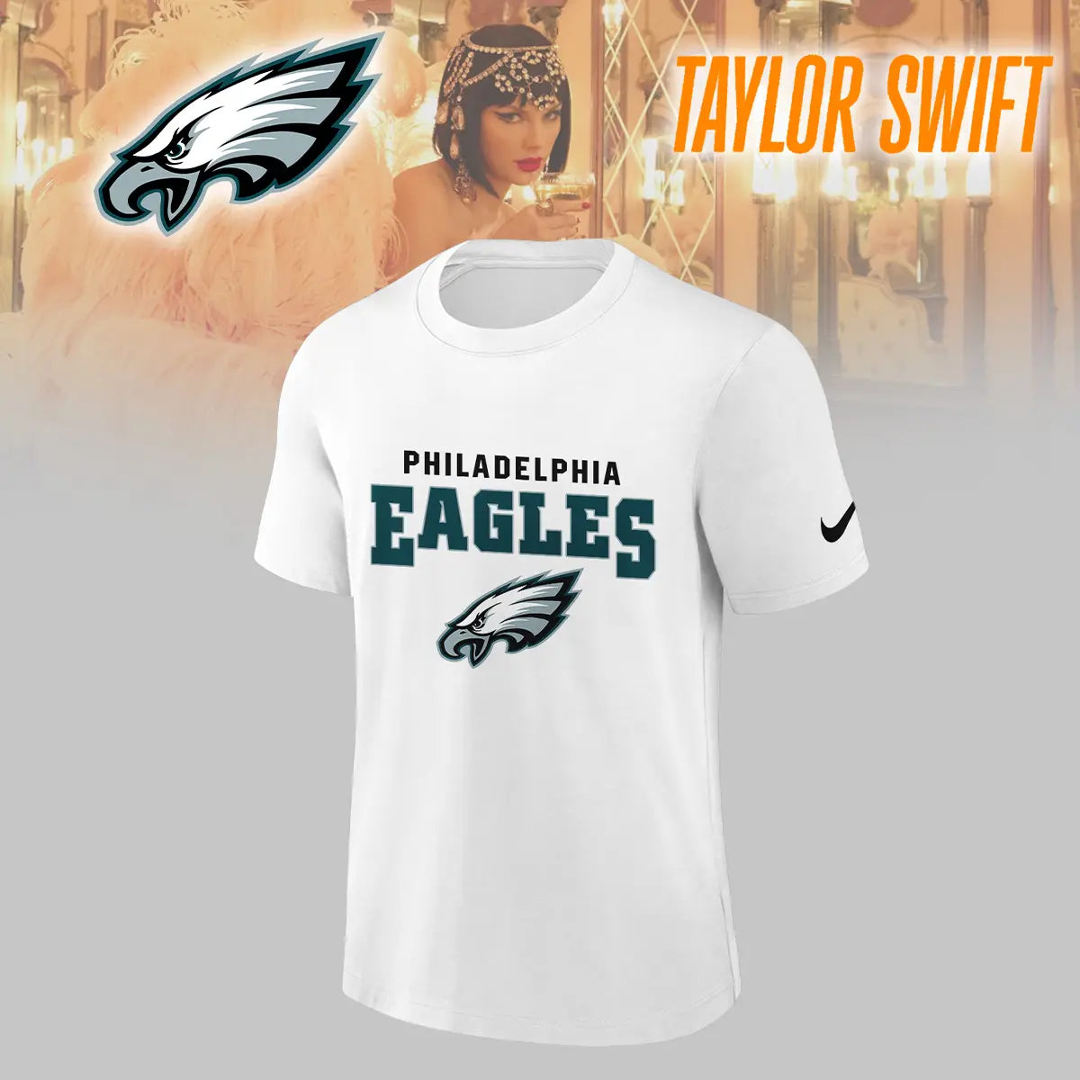 Philadelphia Eagles | Premium NFL x Taylor Swift 3D Shirt HI – HuddleStyle.com - Image 4