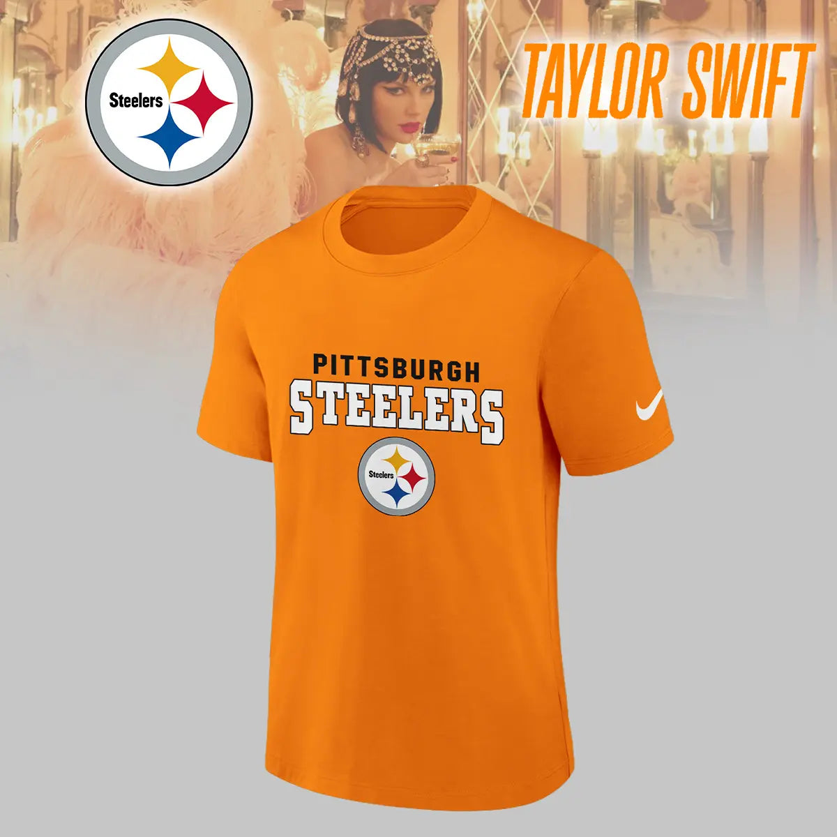 Pittsburgh Steelers | Premium NFL x Taylor Swift 3D Shirt HI – HuddleStyle.com - Main