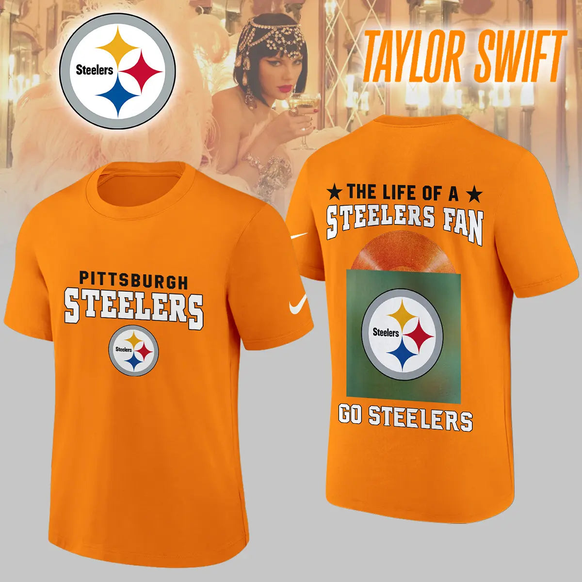 Pittsburgh Steelers | Premium NFL x Taylor Swift 3D Shirt HI – HuddleStyle.com - Image 4