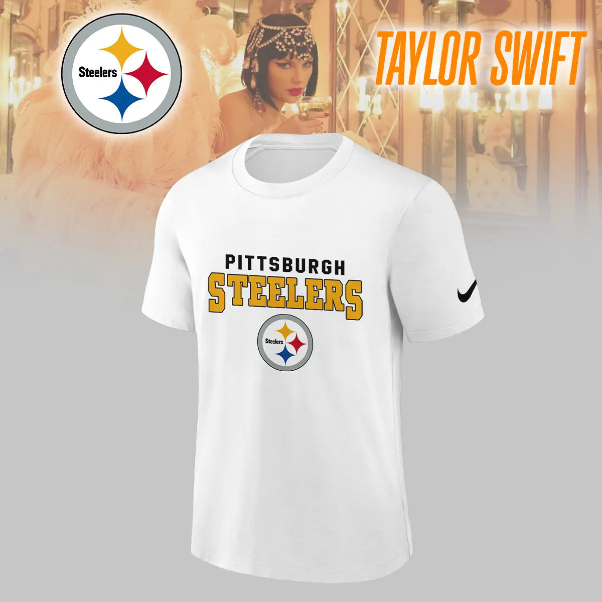 Pittsburgh Steelers | Premium NFL x Taylor Swift 3D Shirt HI – HuddleStyle.com - Image 3