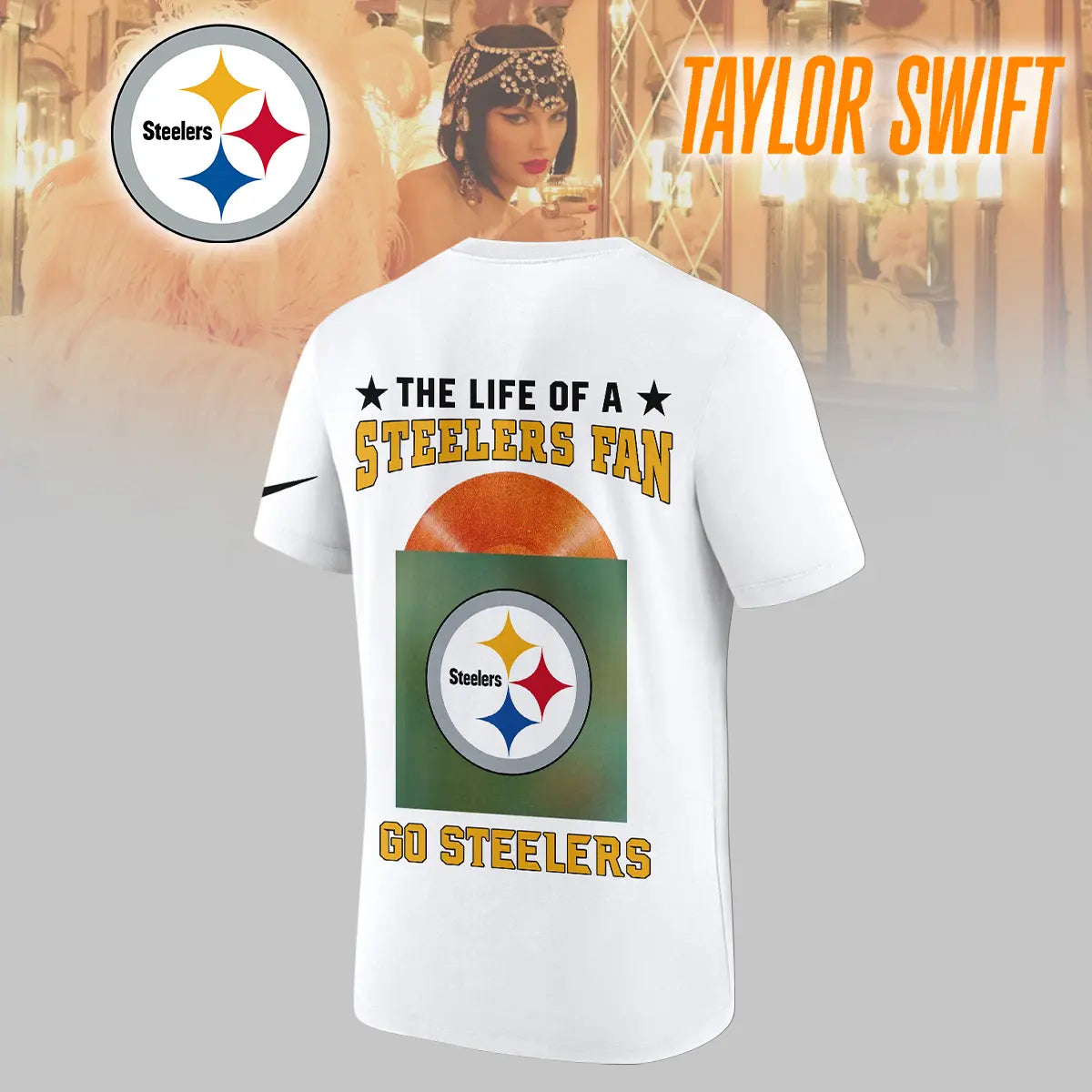 Pittsburgh Steelers | Premium NFL x Taylor Swift 3D Shirt HI – HuddleStyle.com - Image 6