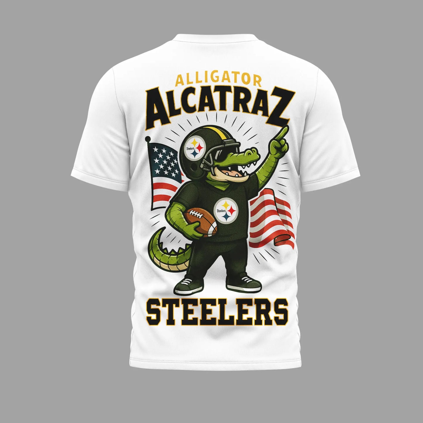 Pittsburgh Steelers | Premium NFL x Alligator Alcatraz 3D Shirt HI – HuddleStyle.com - Image 2
