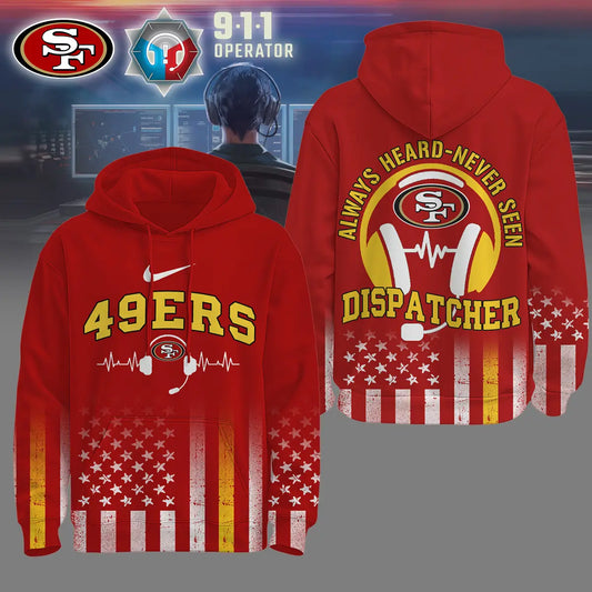 San Francisco 49ers | Premium NFL Dispatcher Fan Hoodie – HuddleStyle.com - Main