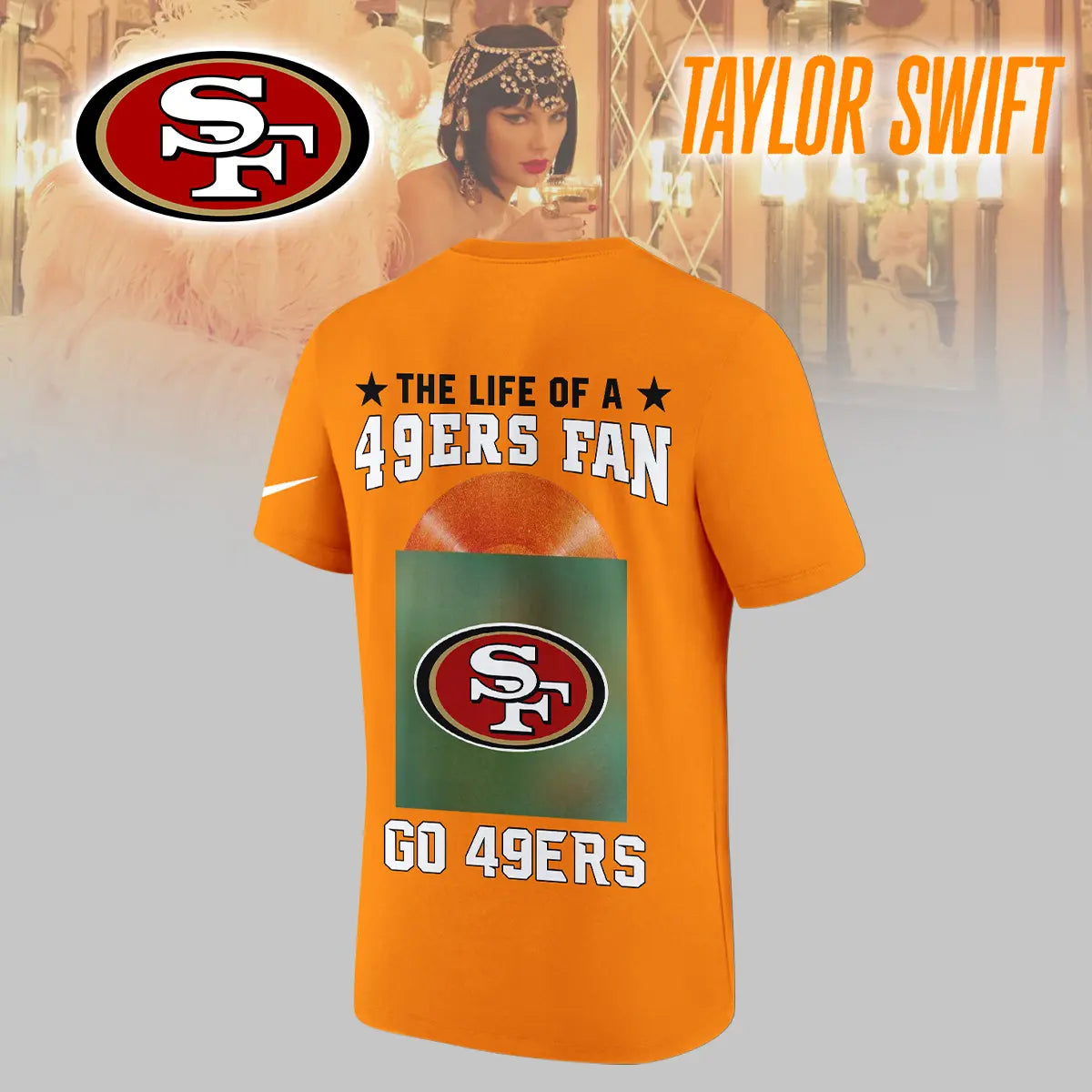 San Francisco 49ers | Premium NFL x Taylor Swift 3D Shirt HI – HuddleStyle.com - Main