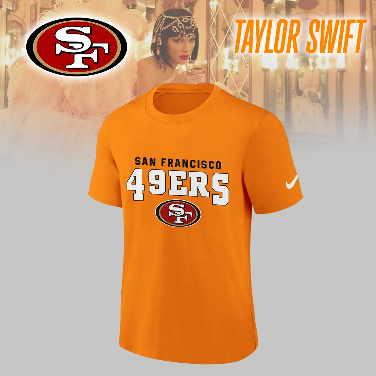 San Francisco 49ers | Premium NFL x Taylor Swift 3D Shirt HI – HuddleStyle.com - Image 4