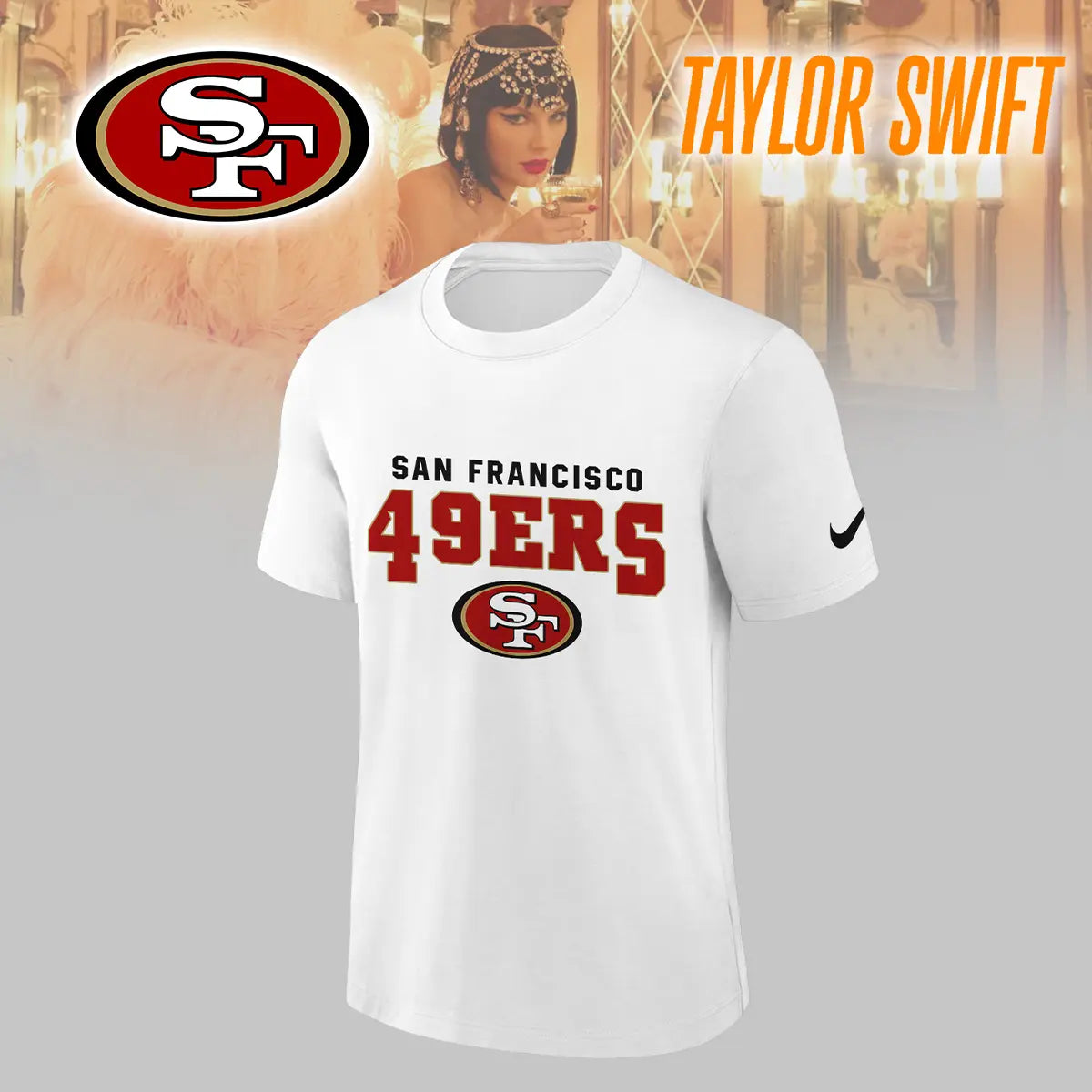 San Francisco 49ers | Premium NFL x Taylor Swift 3D Shirt HI – HuddleStyle.com - Image 5