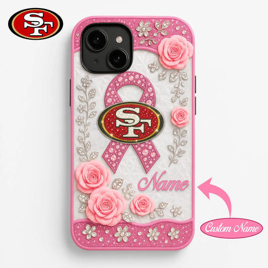 San Franciso 49ers  | Premium NFL Breast Cancer Phonecase HI – HuddleStyle.com - Main