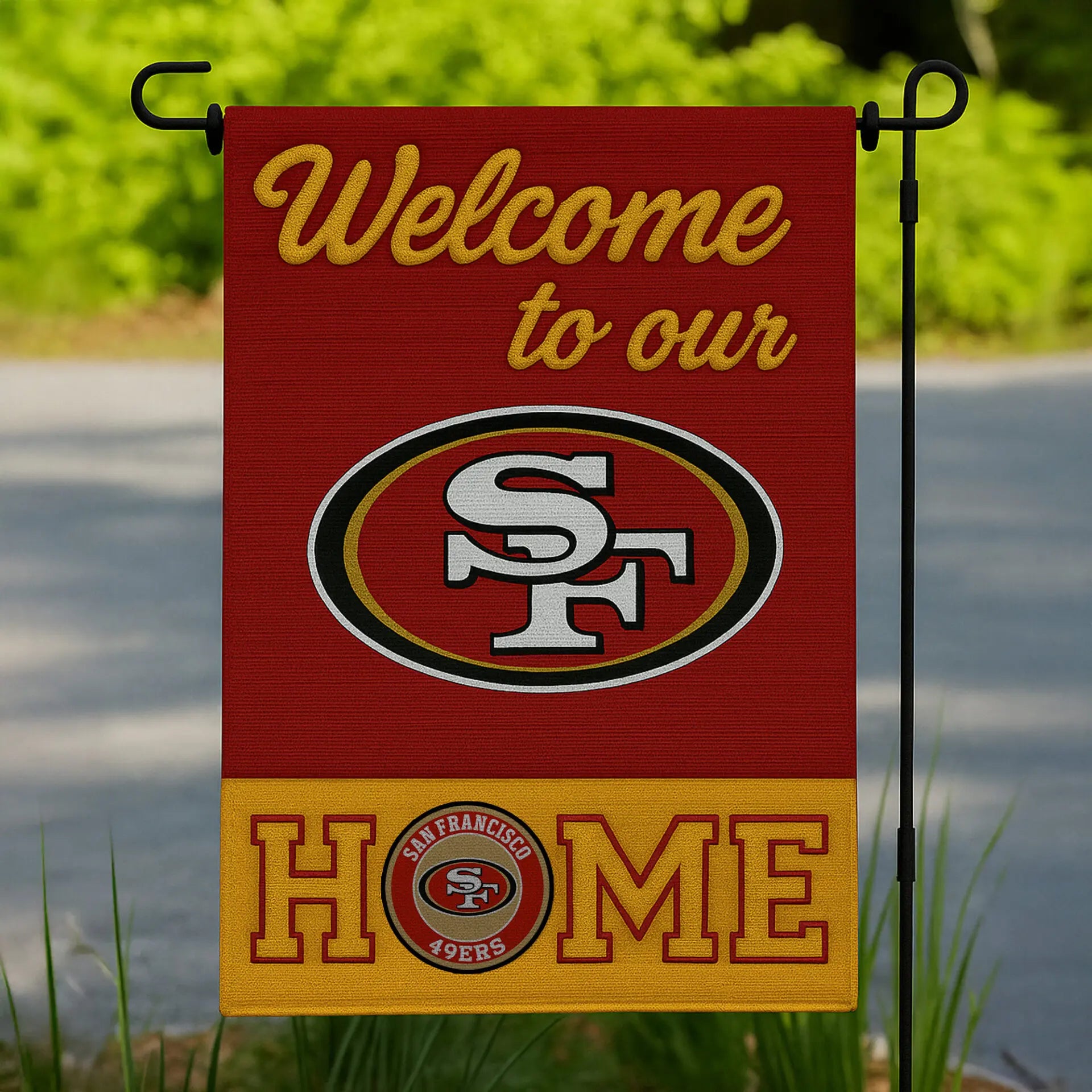 San Francisco 49ers | Premium NFL Welcome Home Flag HI – HuddleStyle.com - Main