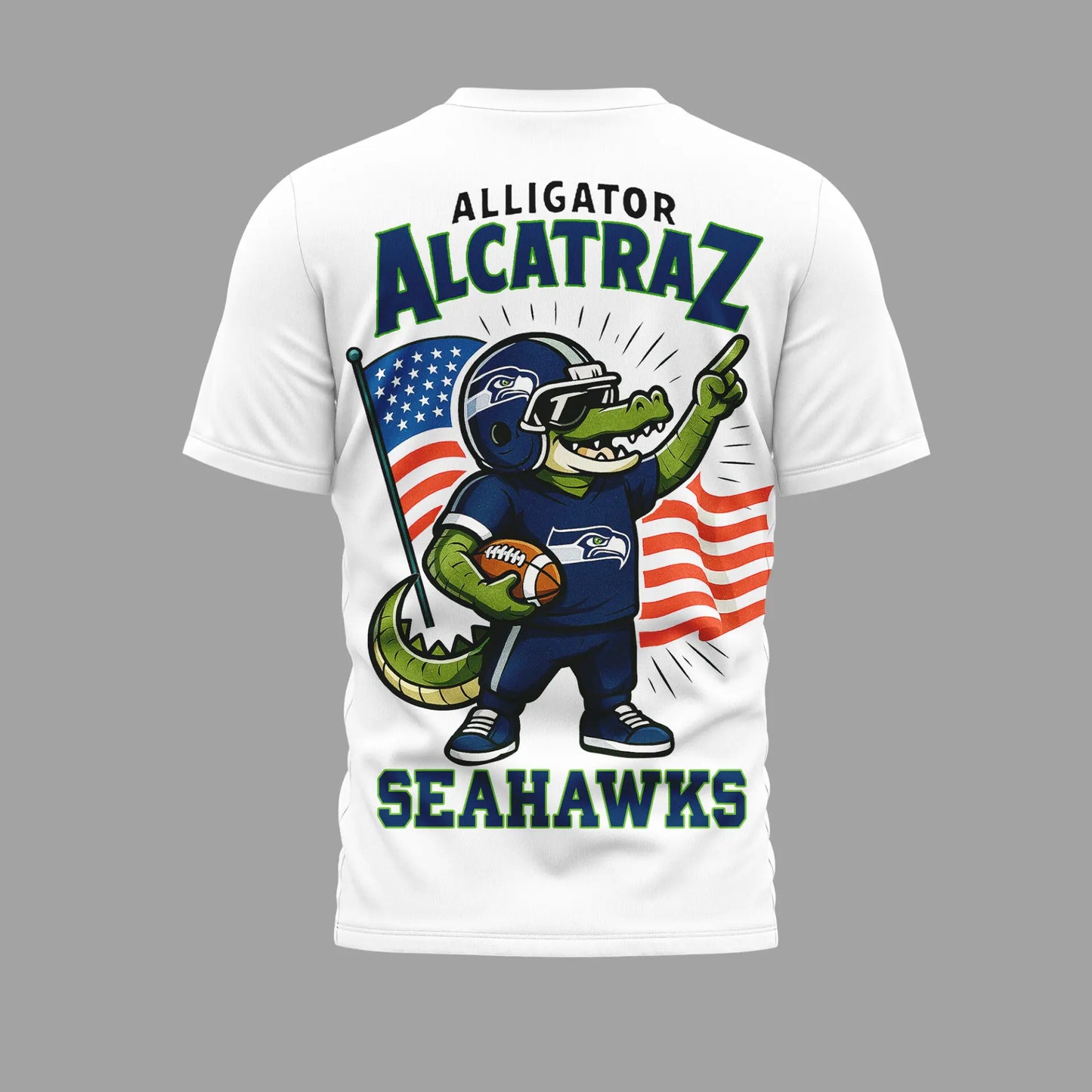 Seattle Seahawks | Premium NFL x Alligator Alcatraz 3D Shirt HI – HuddleStyle.com - Image 2