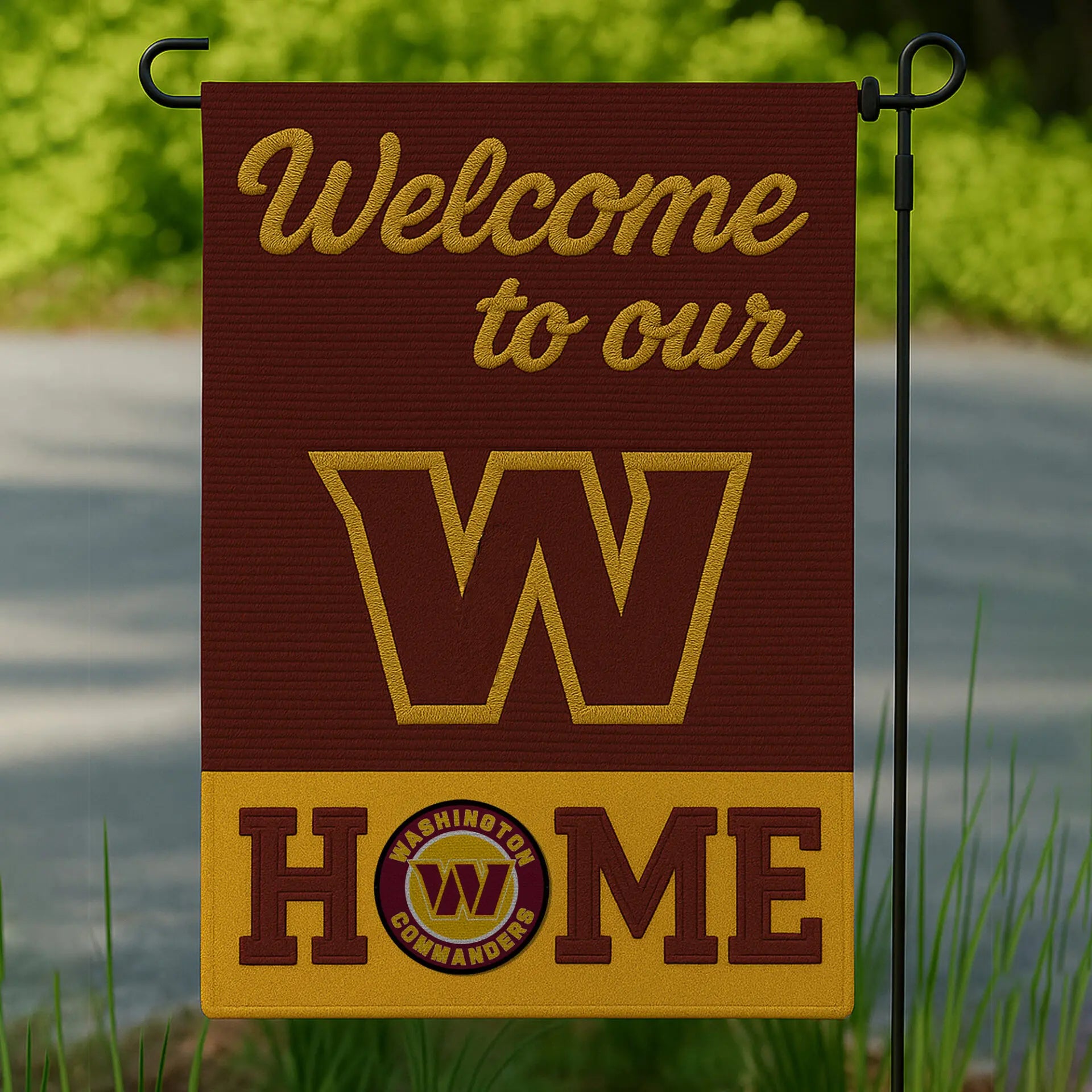 Washington Commanders | Premium NFL Welcome Home Flag HI – HuddleStyle.com - Main