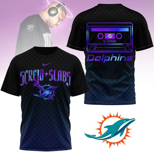 Miami Dolphins | Premium NFL x DJ Screw 3D Shirt NY – HuddleStyle.com - Main